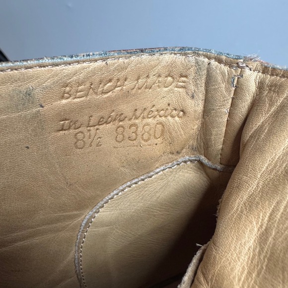 Bed Stu Women Brown Leather Ankle Boots 8.5 Buckle Block Heel 8380 - Picture 9 of 10